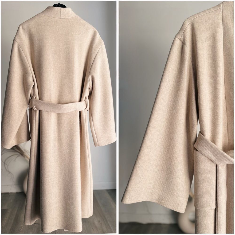 ZARA MINIMALIST COAT WITH MANTECO WOOL ZW COLLECTION - Picture 2 of 15